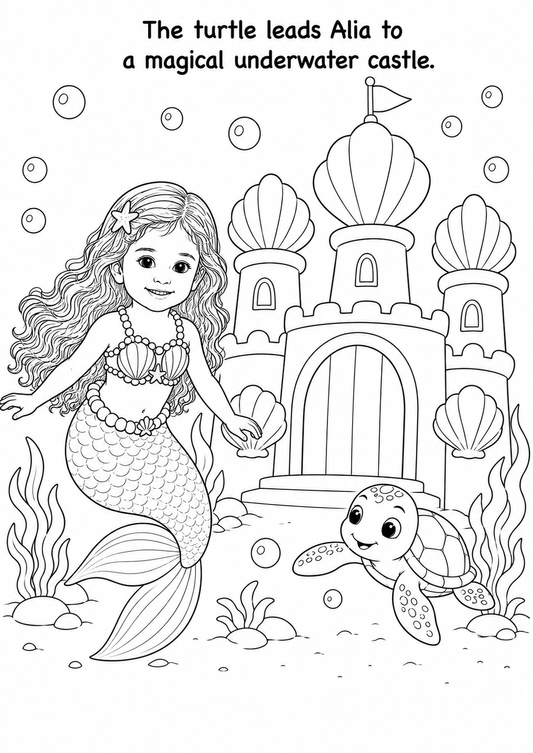 My Magical Mermaid Adventure Personalised Colouring Book