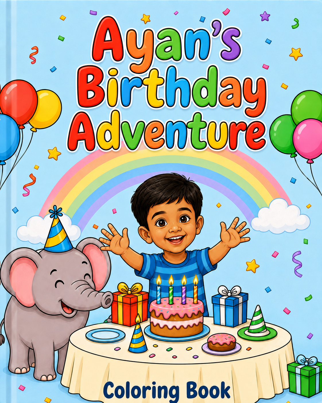 My Birthday Adventure Personalised Colouring Book