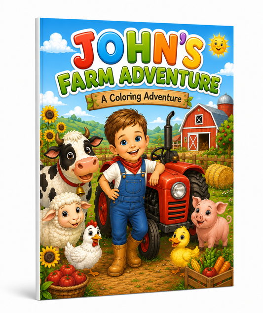 My Farm Adventure Personalised Coloring Book